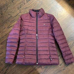 Spyder Womens Puffer Jacket Maroon Medium